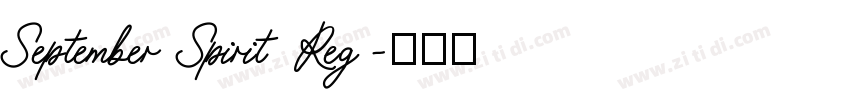 September Spirit Reg字体转换